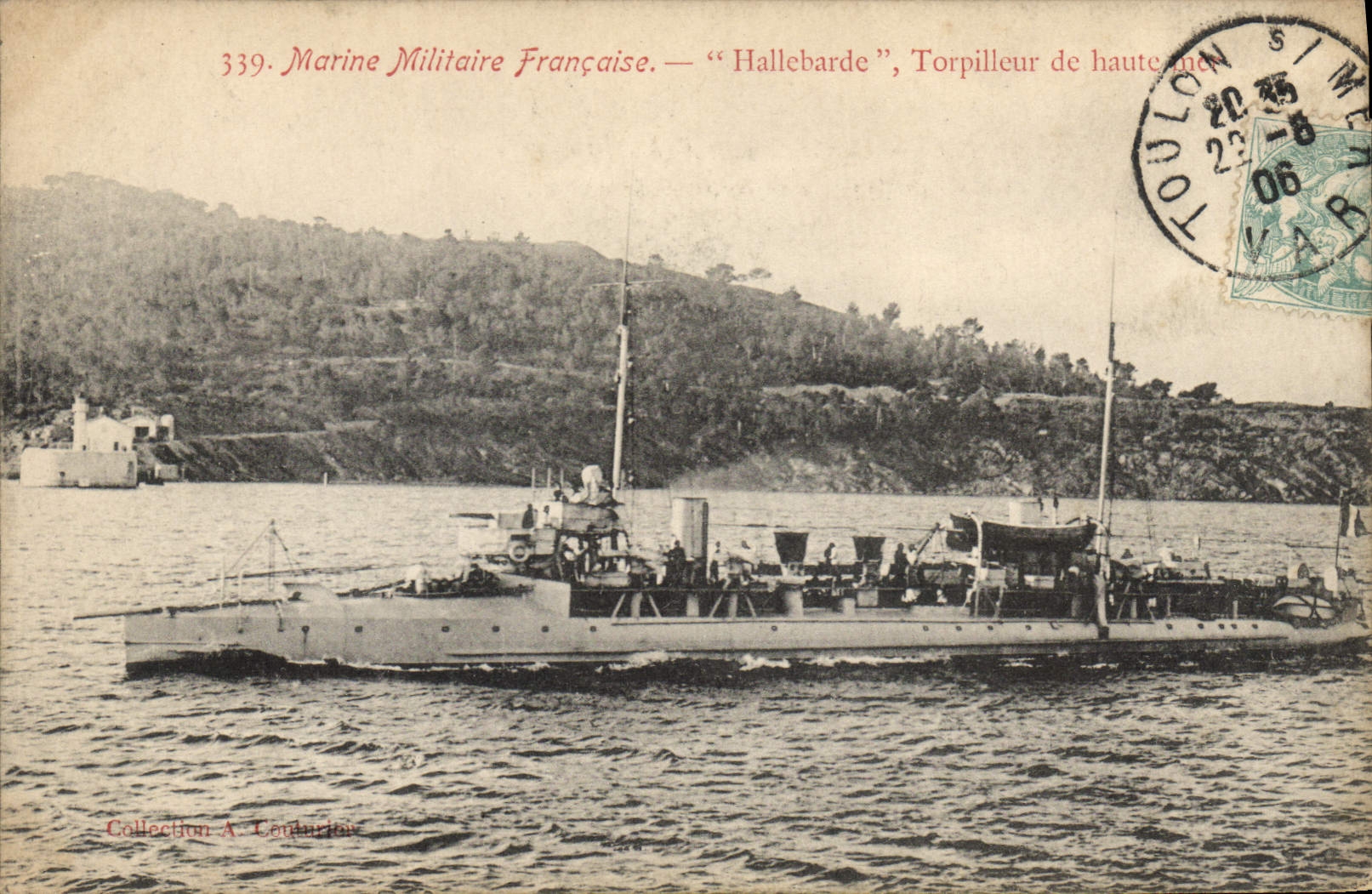 CPA Bateau Hallebarde Torpilleur de haute mer 