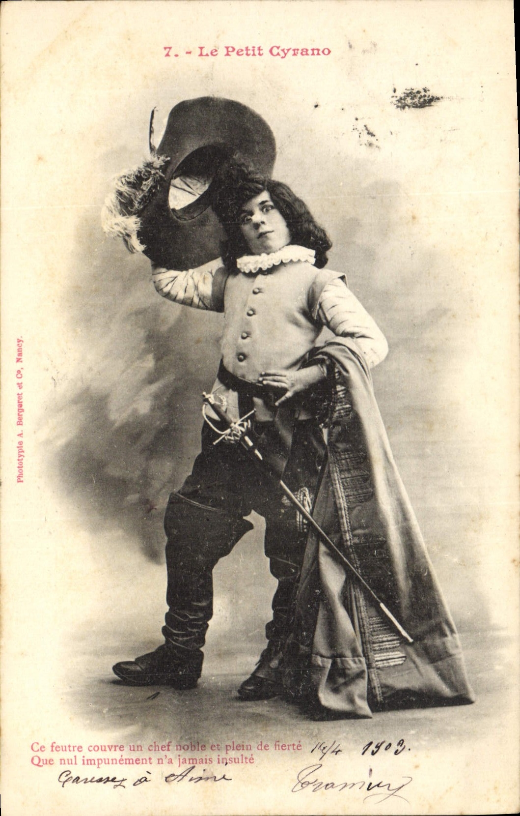 CPA Fantaisie Enfant Le petit Cyrano