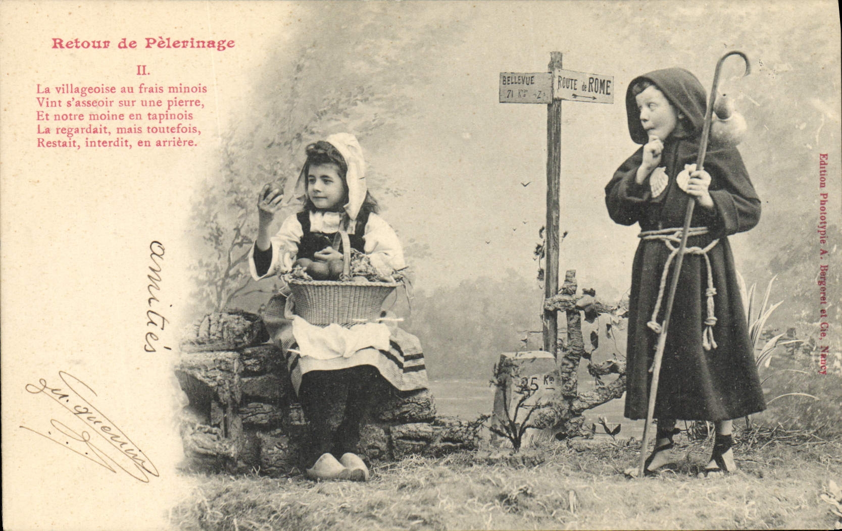 CPA Fantaisie Enfants Retour de pelerinage 