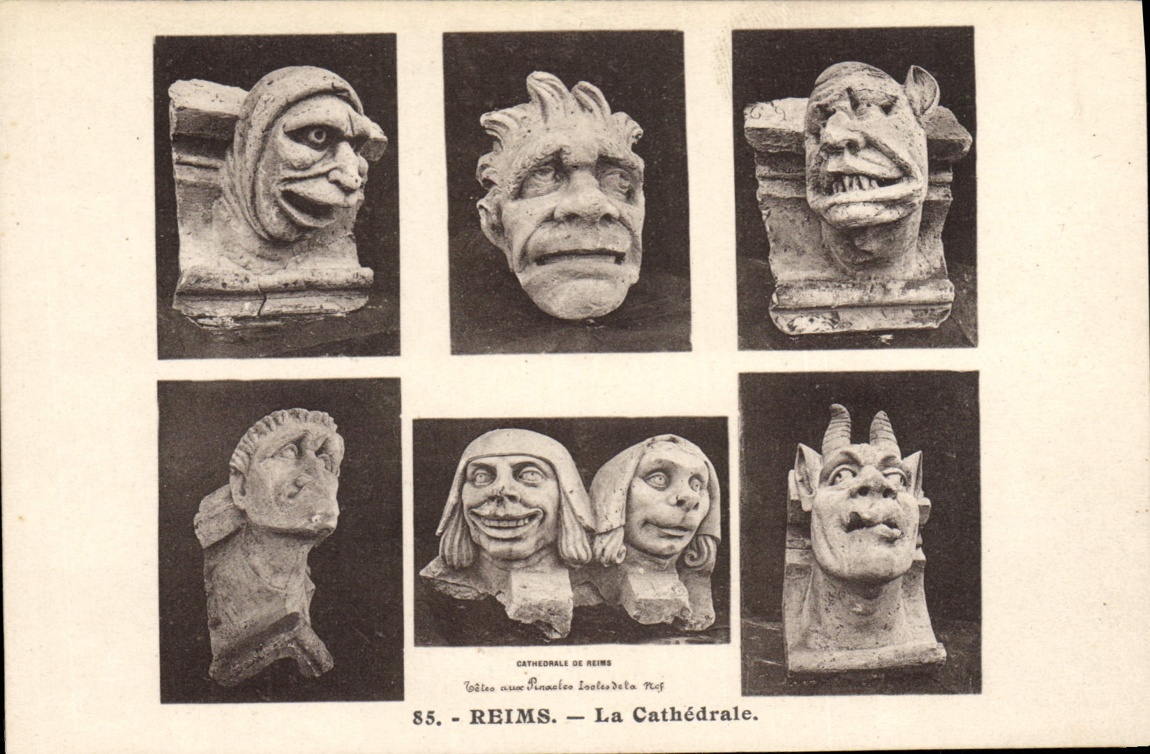 CPA Gargouille Reims La cathedrale