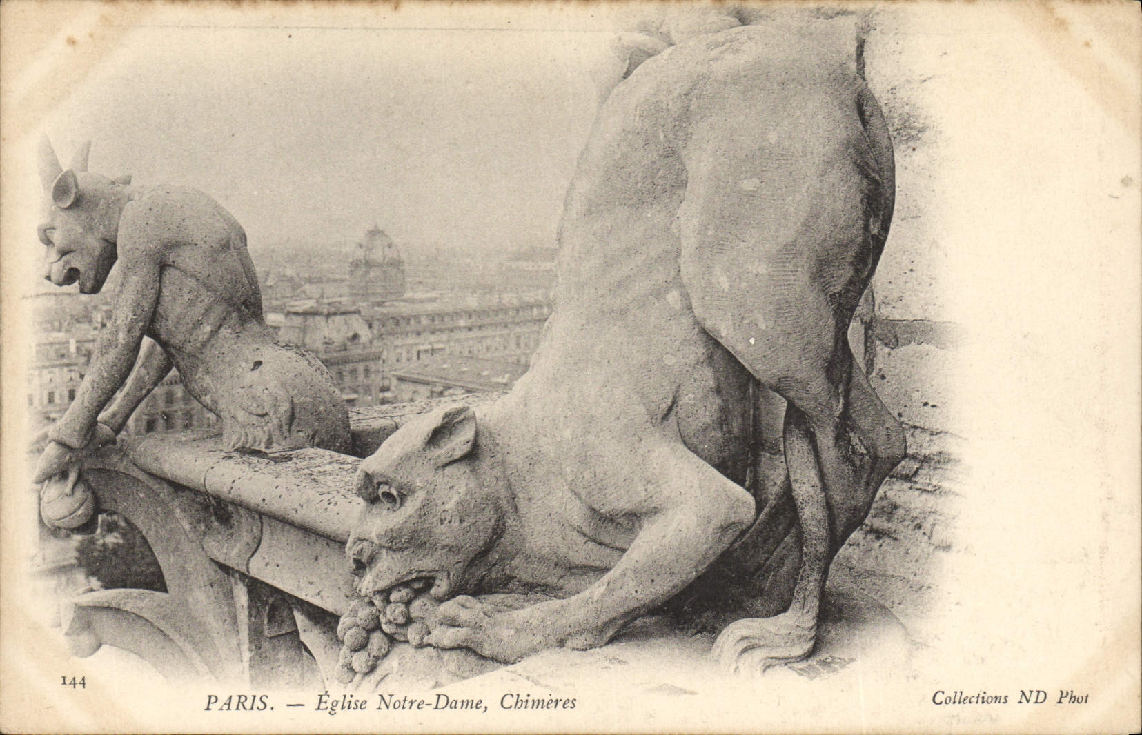 CPA Gargouille Paris Notre Dame Chimeres