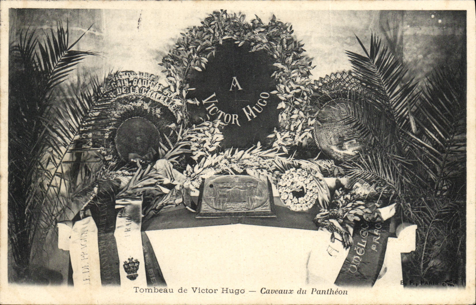 Vintage Postcard Tomb of Victor Hugo Caveaux of the Pantheon