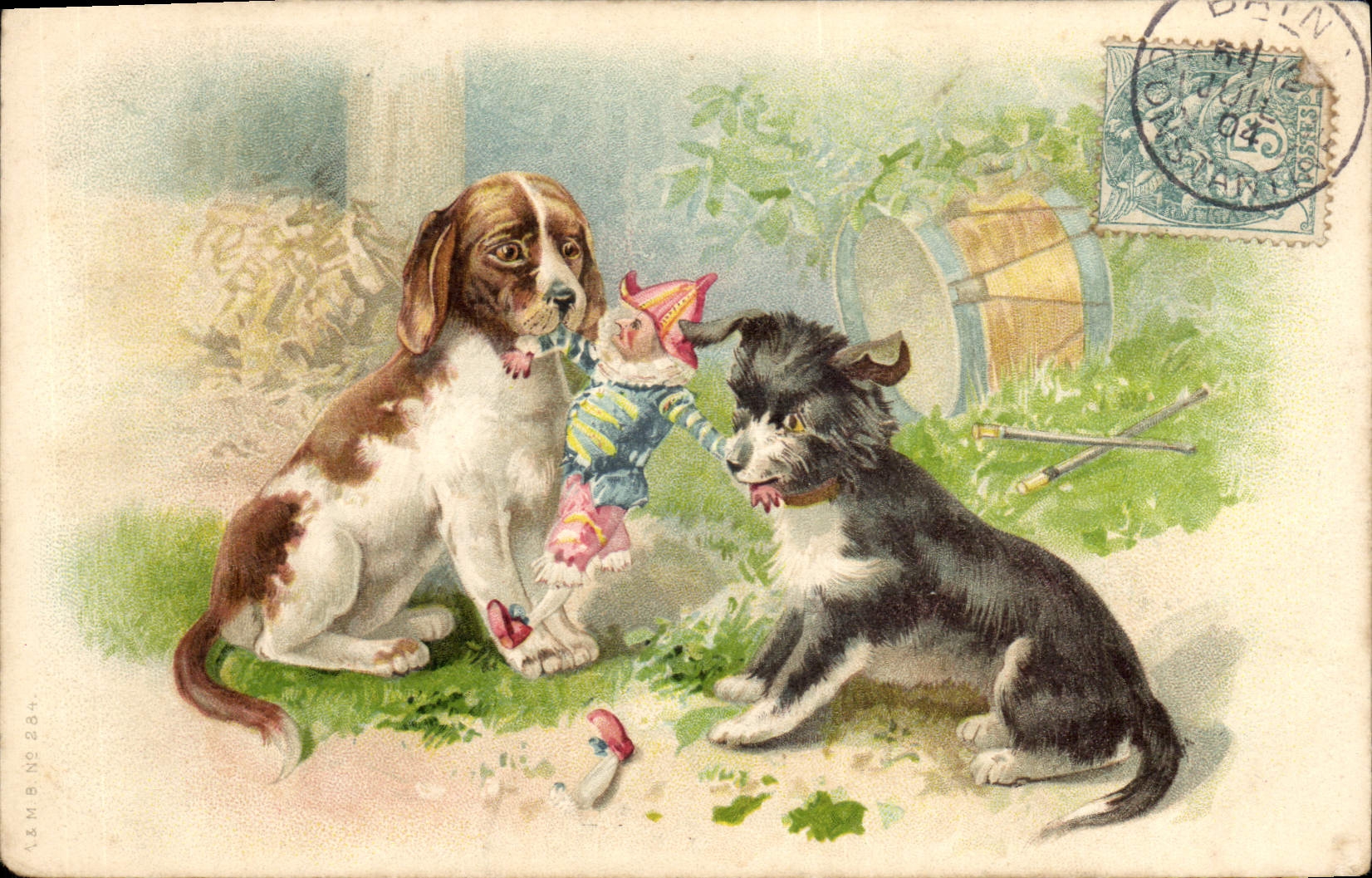 CPA Chien Chients Chiot 