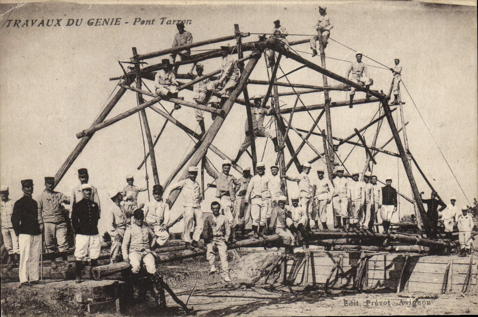 CPA Militaria Travaux du Genie Pont Tarron