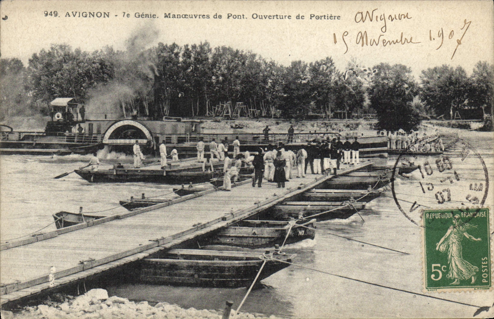 CPA Militaria Avignon 7eme Genie Manoeuvres de pont ouverture de portiere