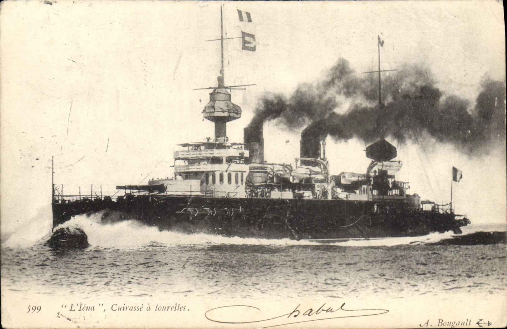 CPA Bateau L'Iena Cuirasse a tourelles