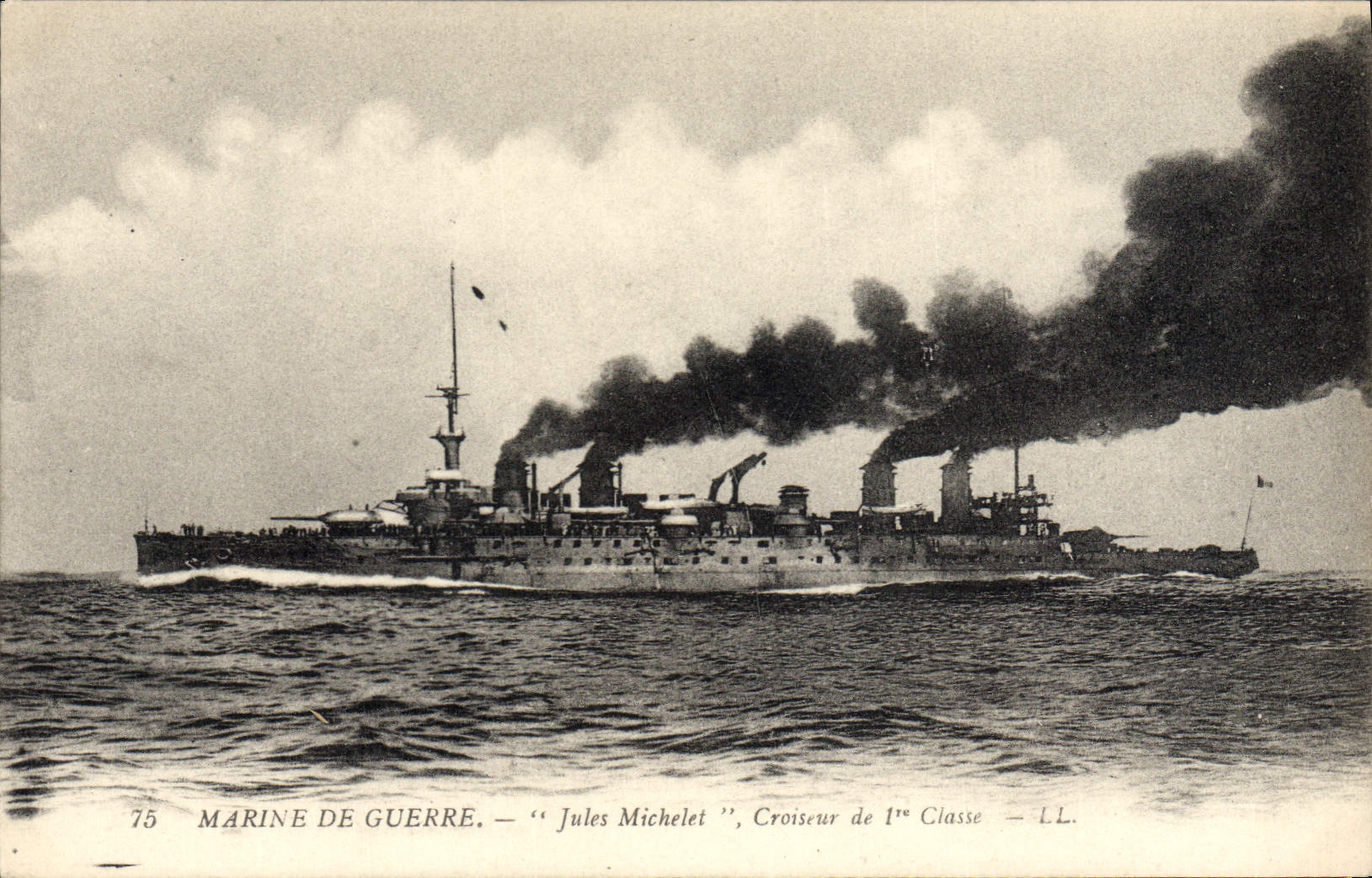CPA Bateau Jules Michelet Croiseur de 1er classe