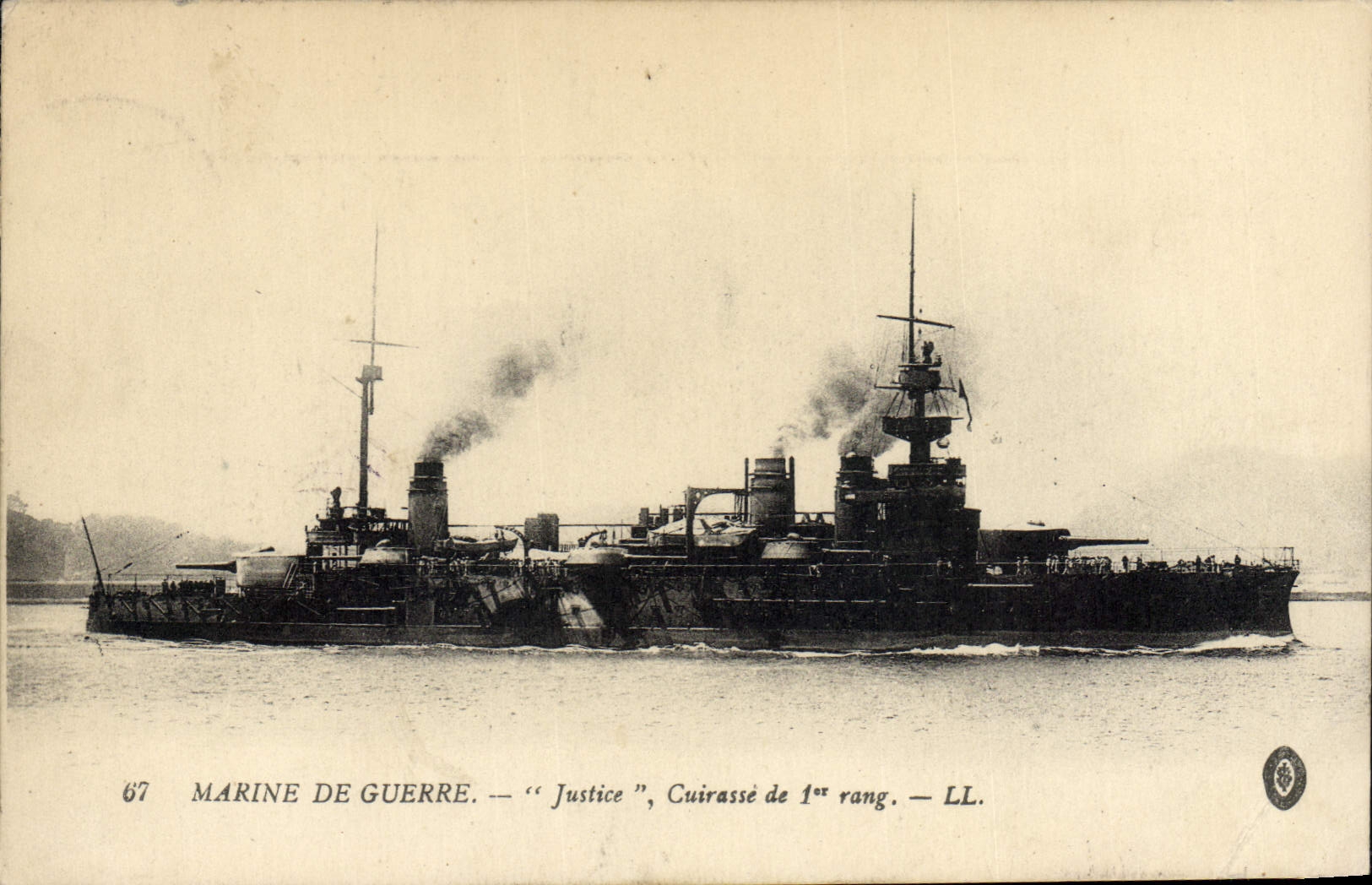 CPA Bateau Justice de 1er rang 