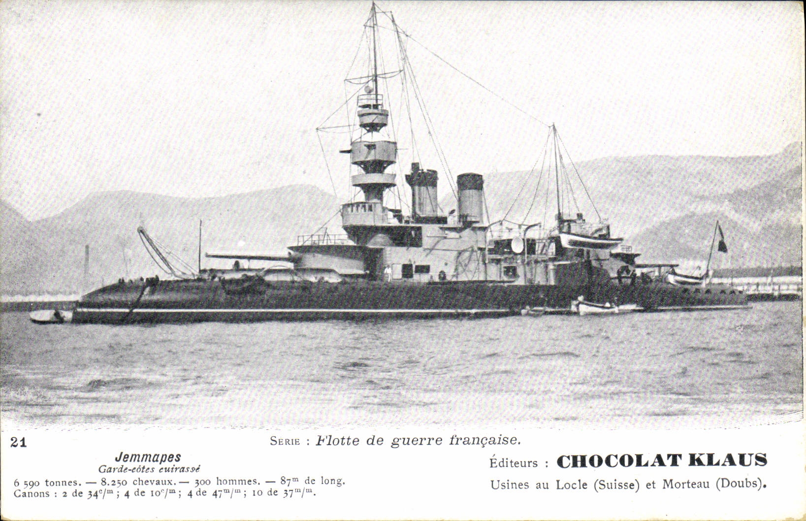 CPA Bateau Jemmapes Garde Cotes cuirasse