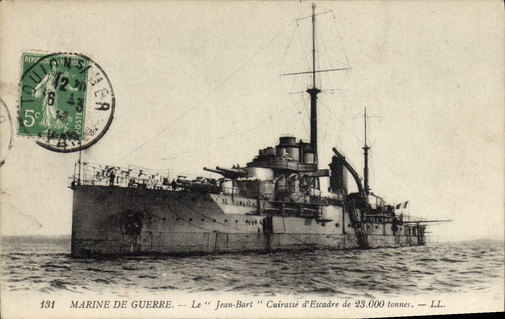 CPA Bateau Le Jean Bart Cuirasse d'escadre