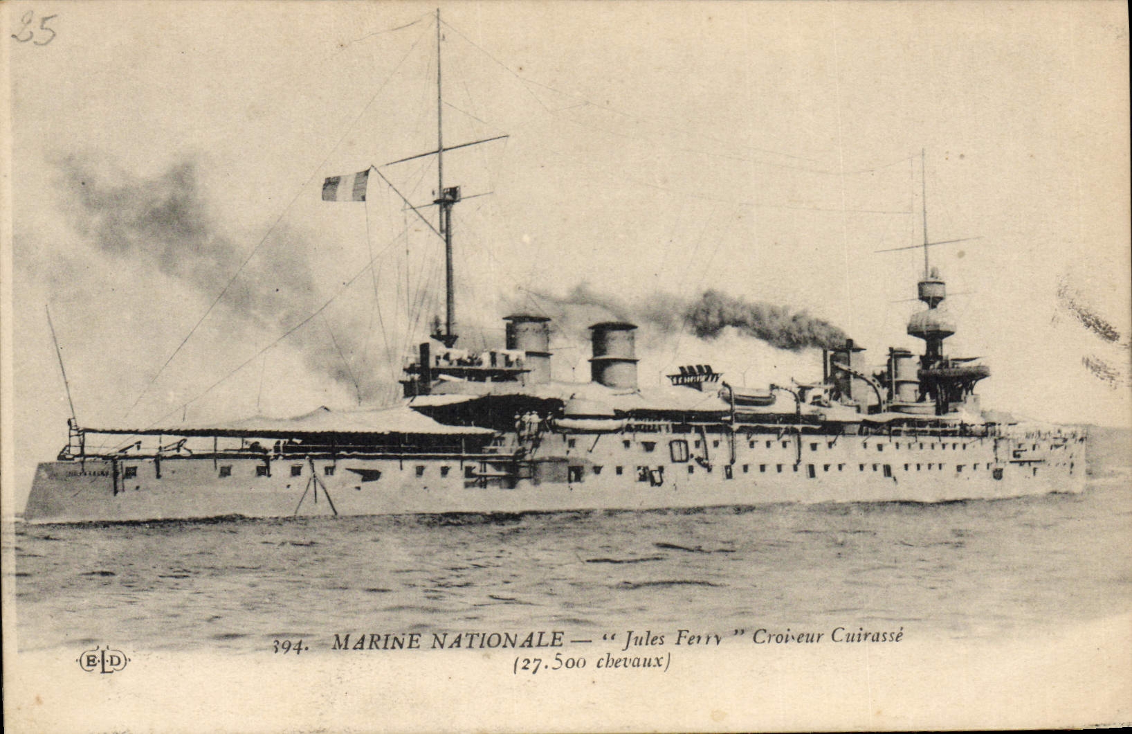 CPA Bateau Jules Ferry Croiseur Cuirasse