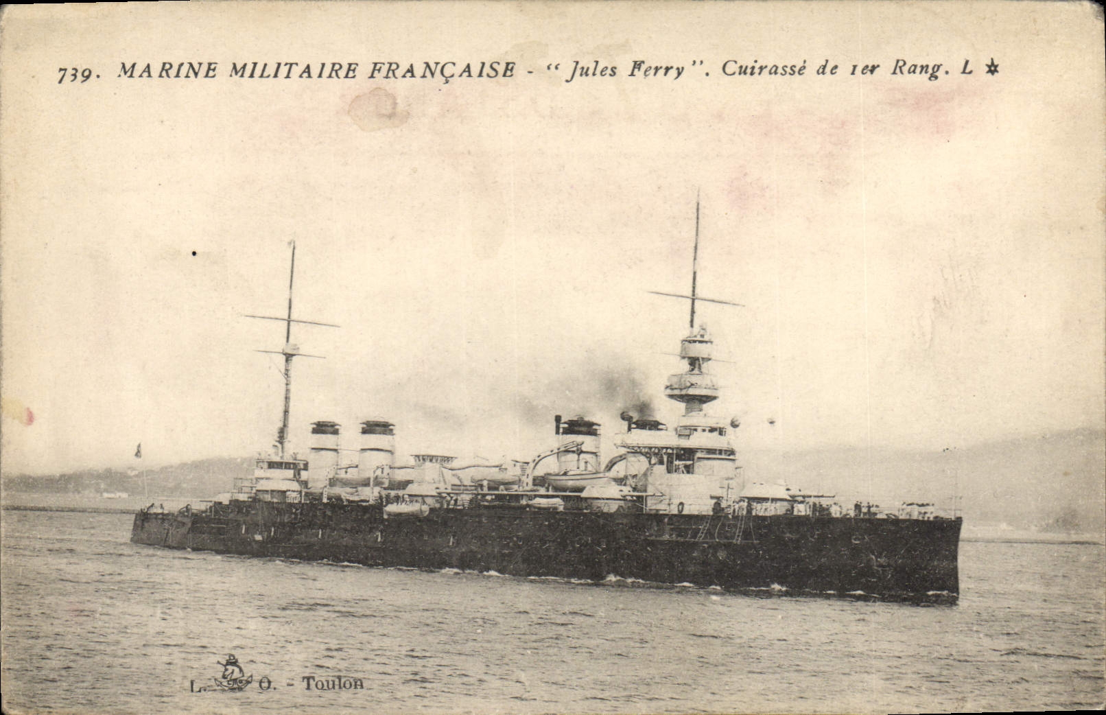 CPA Bateau Jules Ferry Cuirasse de 1er rang
