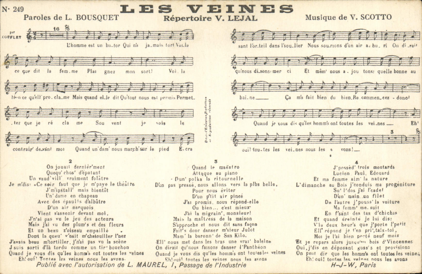 Postal las Venas Bousquet Lejal Scotto