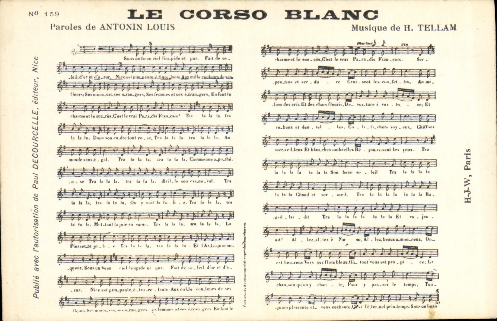 Postal el Corso Blanco Antonin Louis Tellam