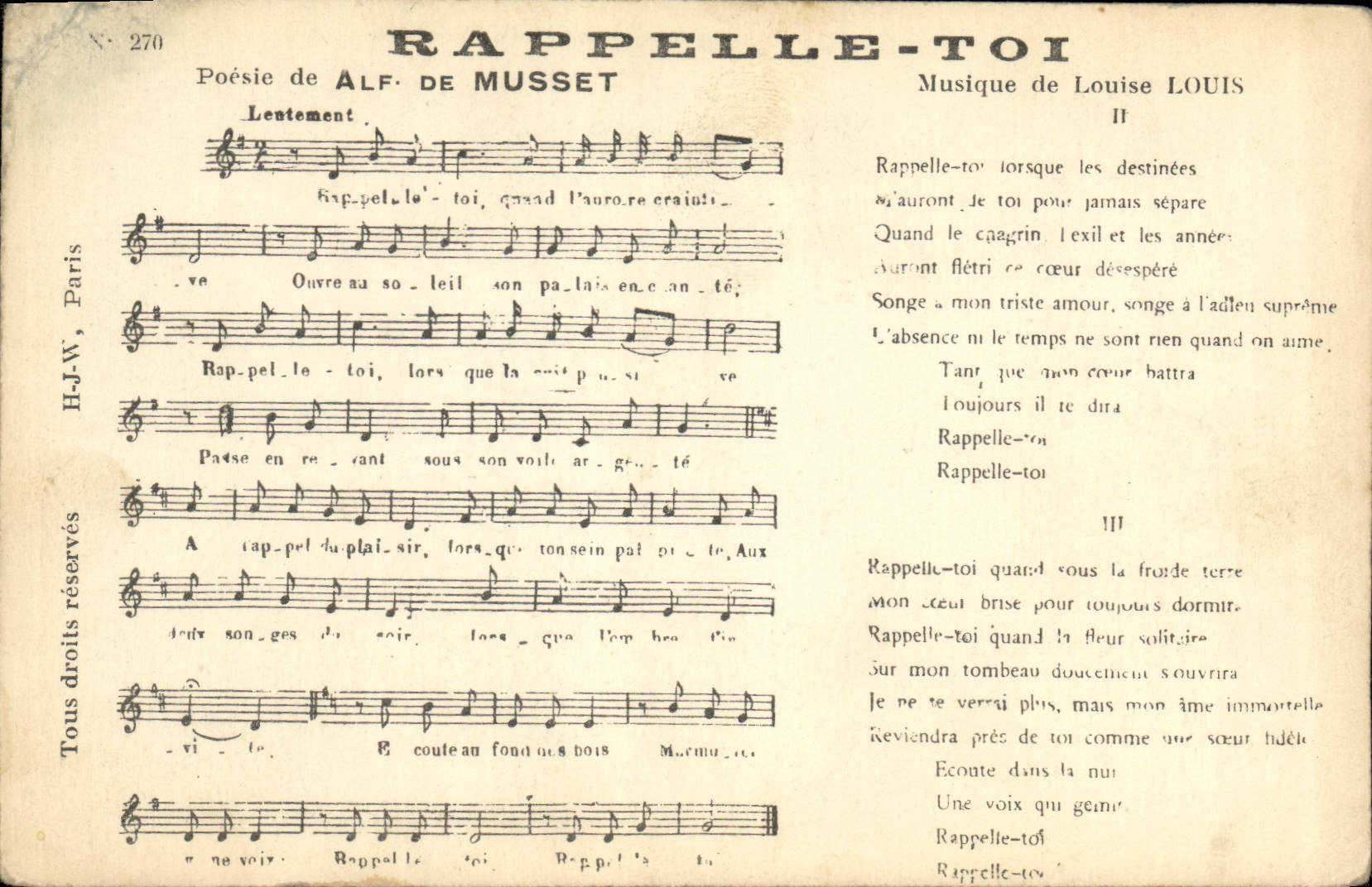 CPA Rappelle toi Alfred de Musset Louise louis
