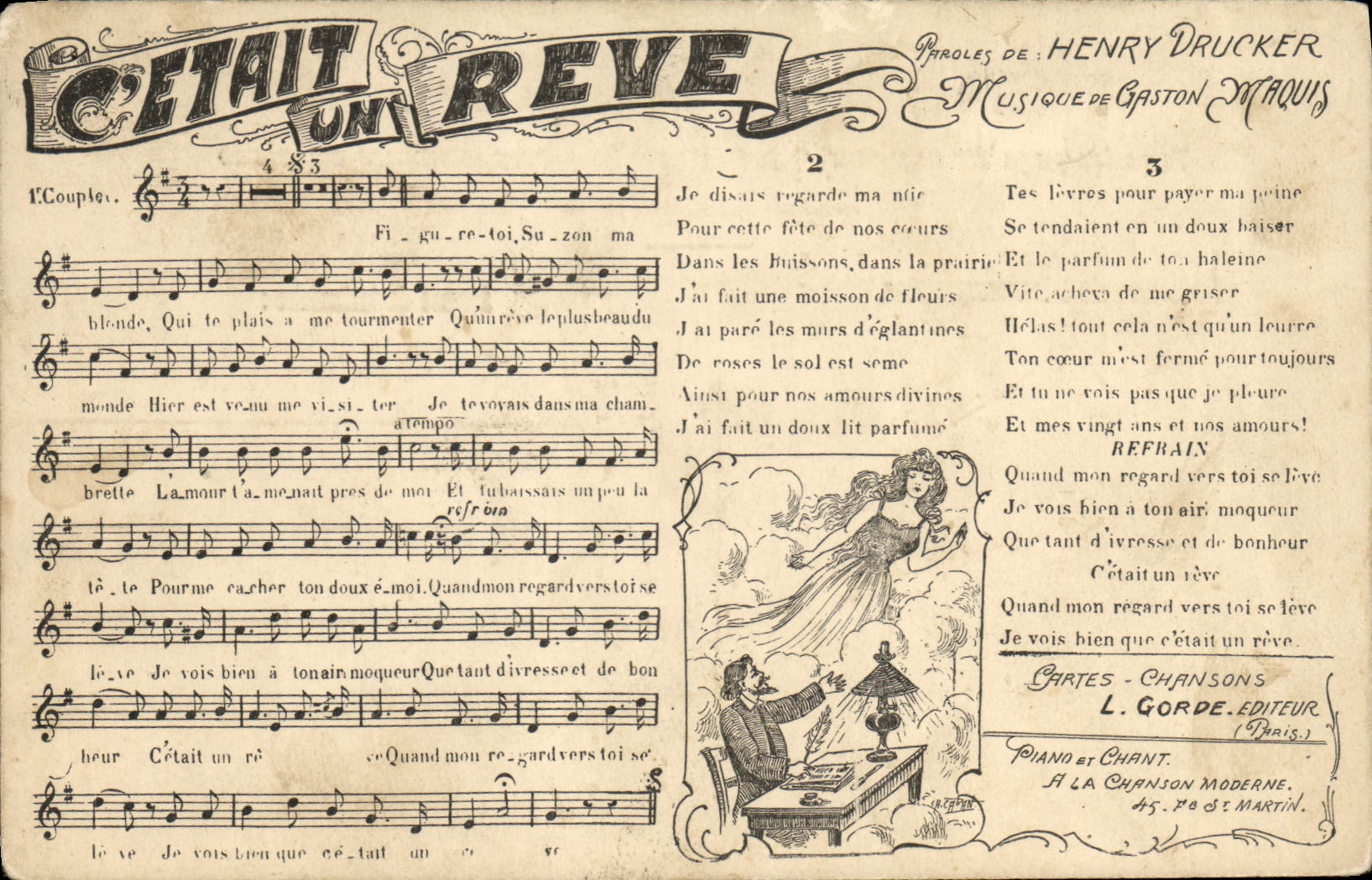 CPA C'etait un reve Henry Drucker Gaston Maquis