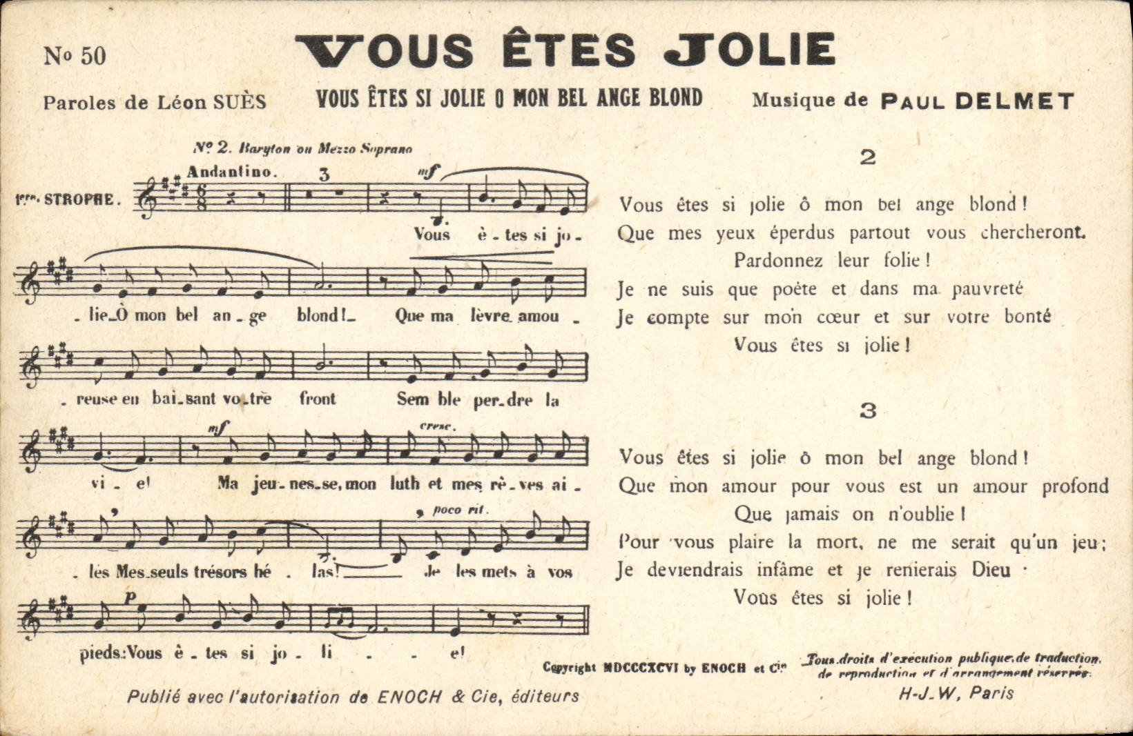 CPA Vous etes jolie Leon Sues Paul Delmet