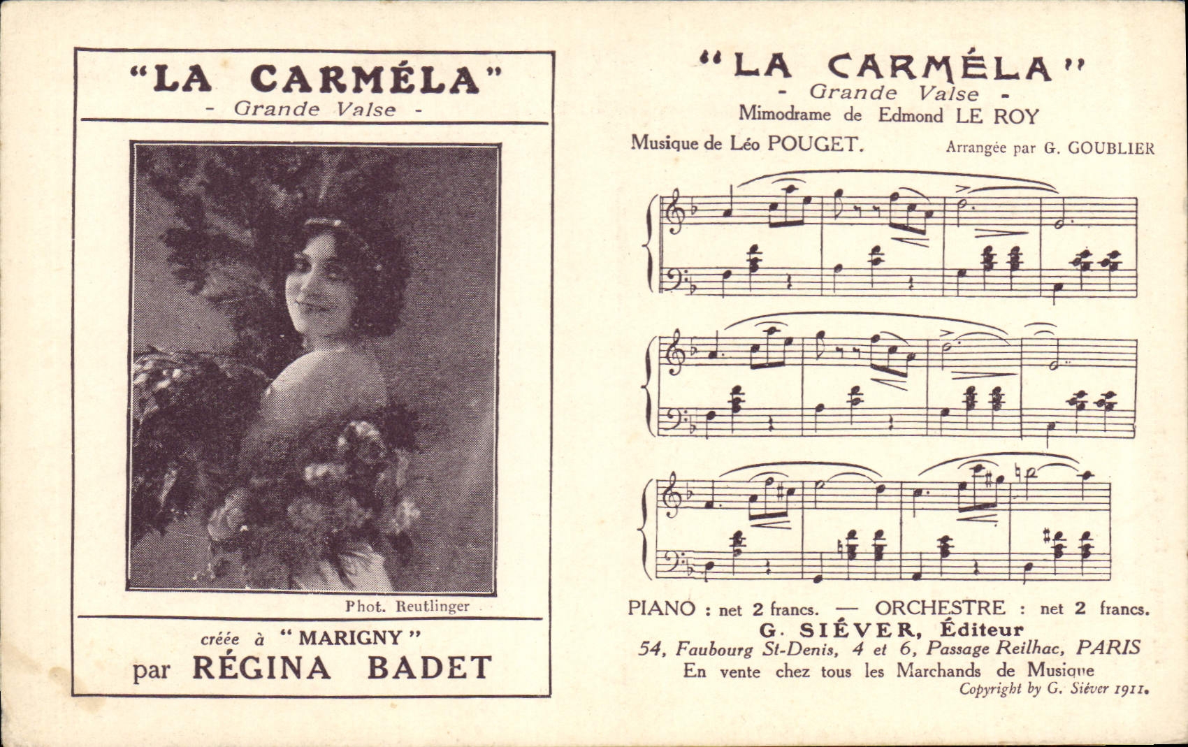 CPA La Carmela Grande valse Marigny Regina Badet