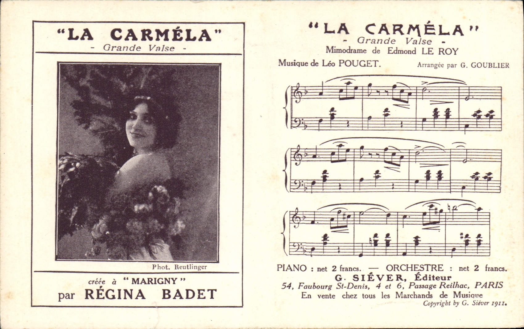 CPA La Carmela Grande valse Marigny Regina Badet