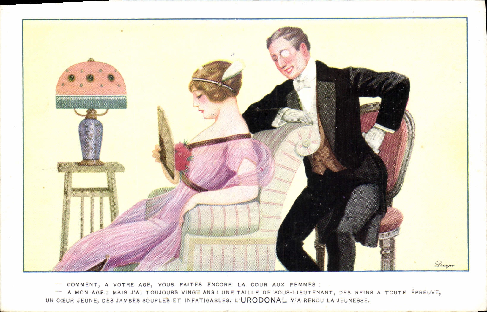 Vintage Postcard Imagination Illustrator Woman Range