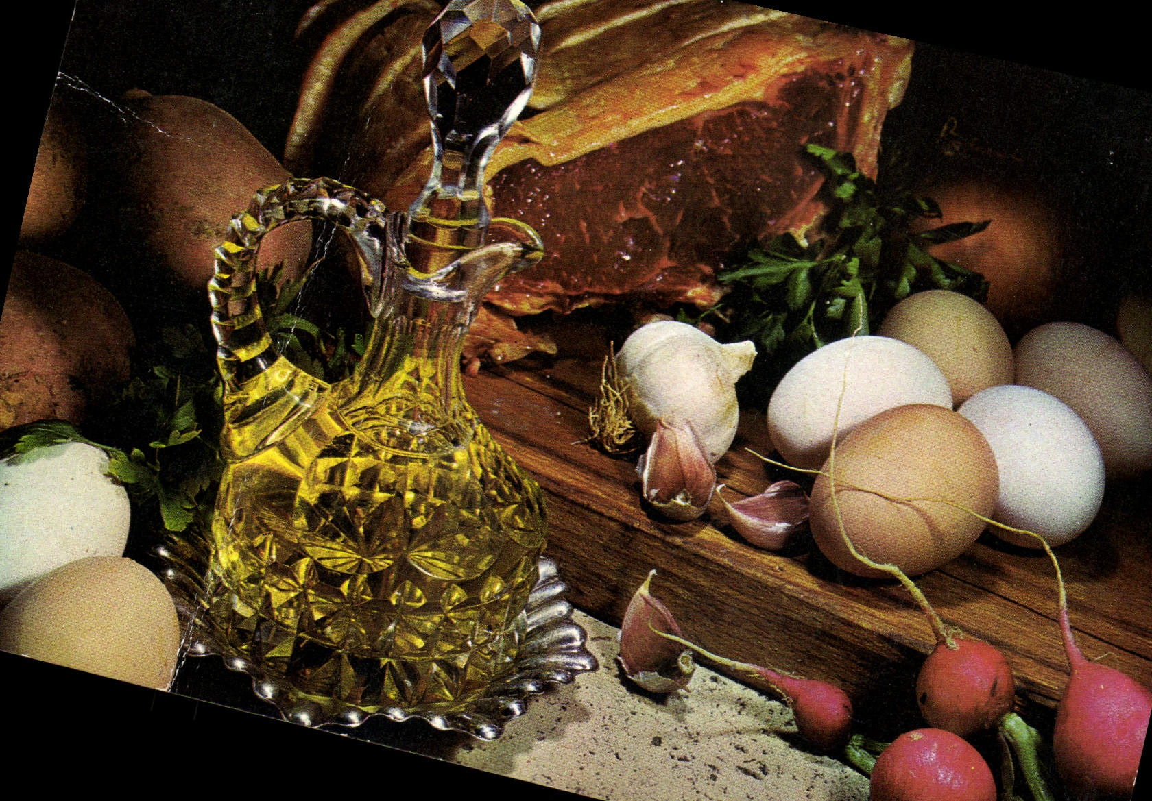 Postal Cocina Aceite de oliva