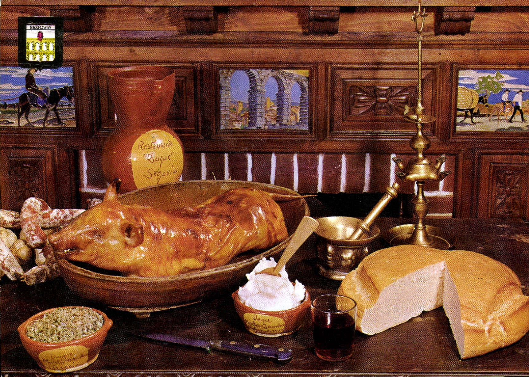 Postal Cocina Restauración Duque Segovia