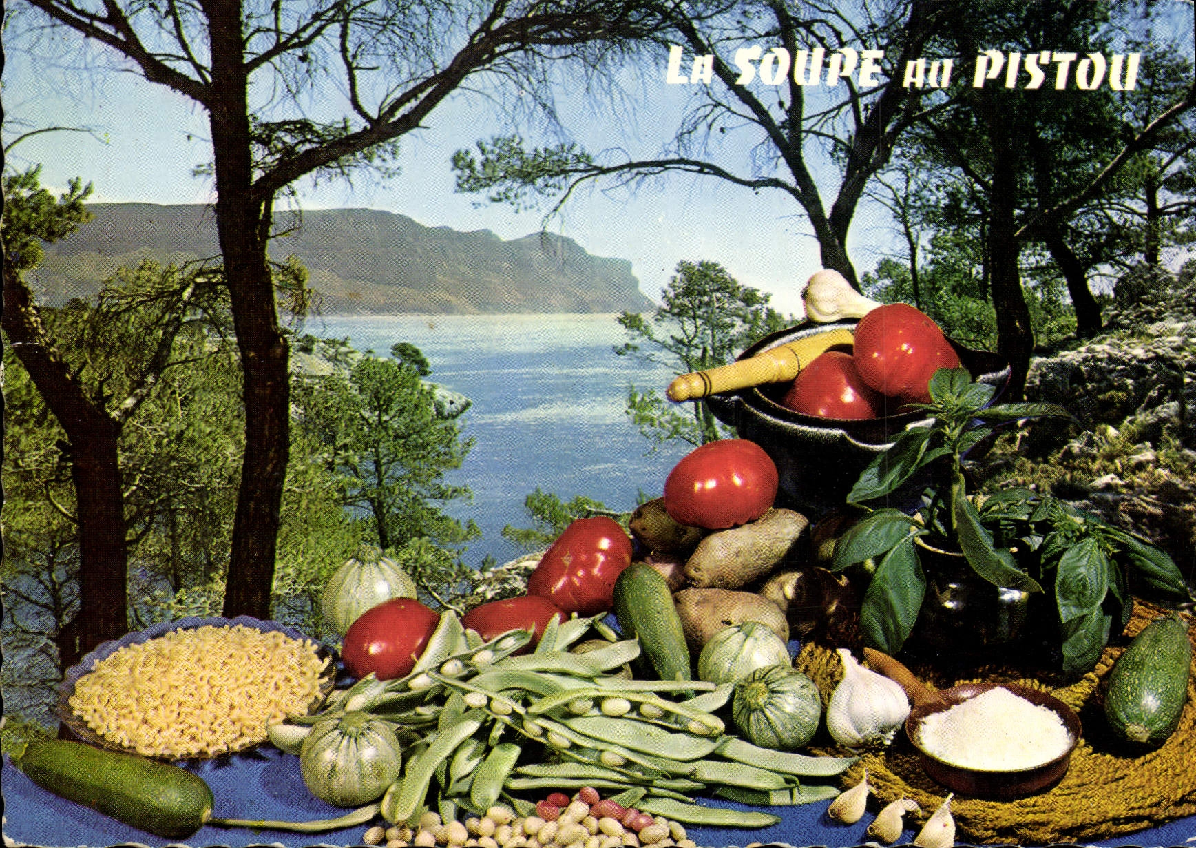 Modern Postcard Cooks soup in Pistou