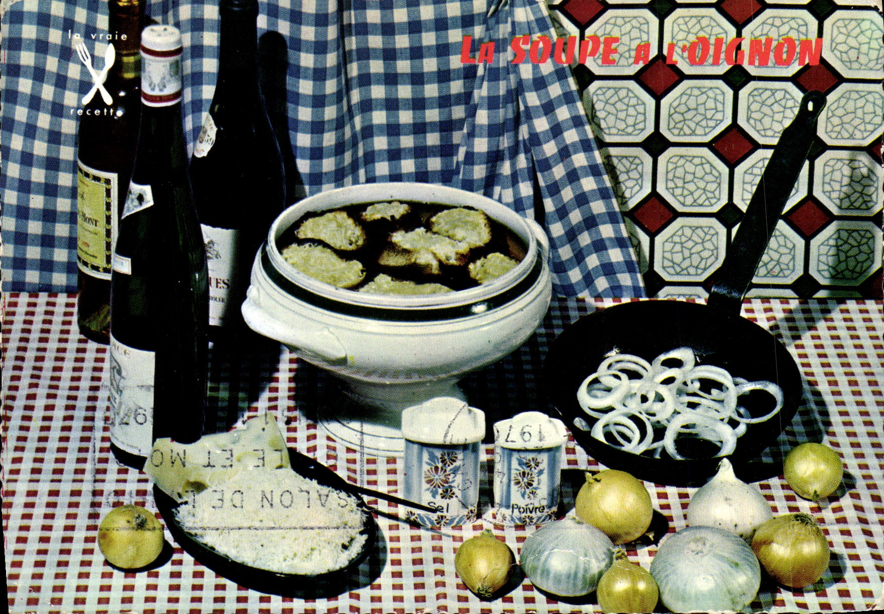 Modern Postcard Cuisine soup has onion