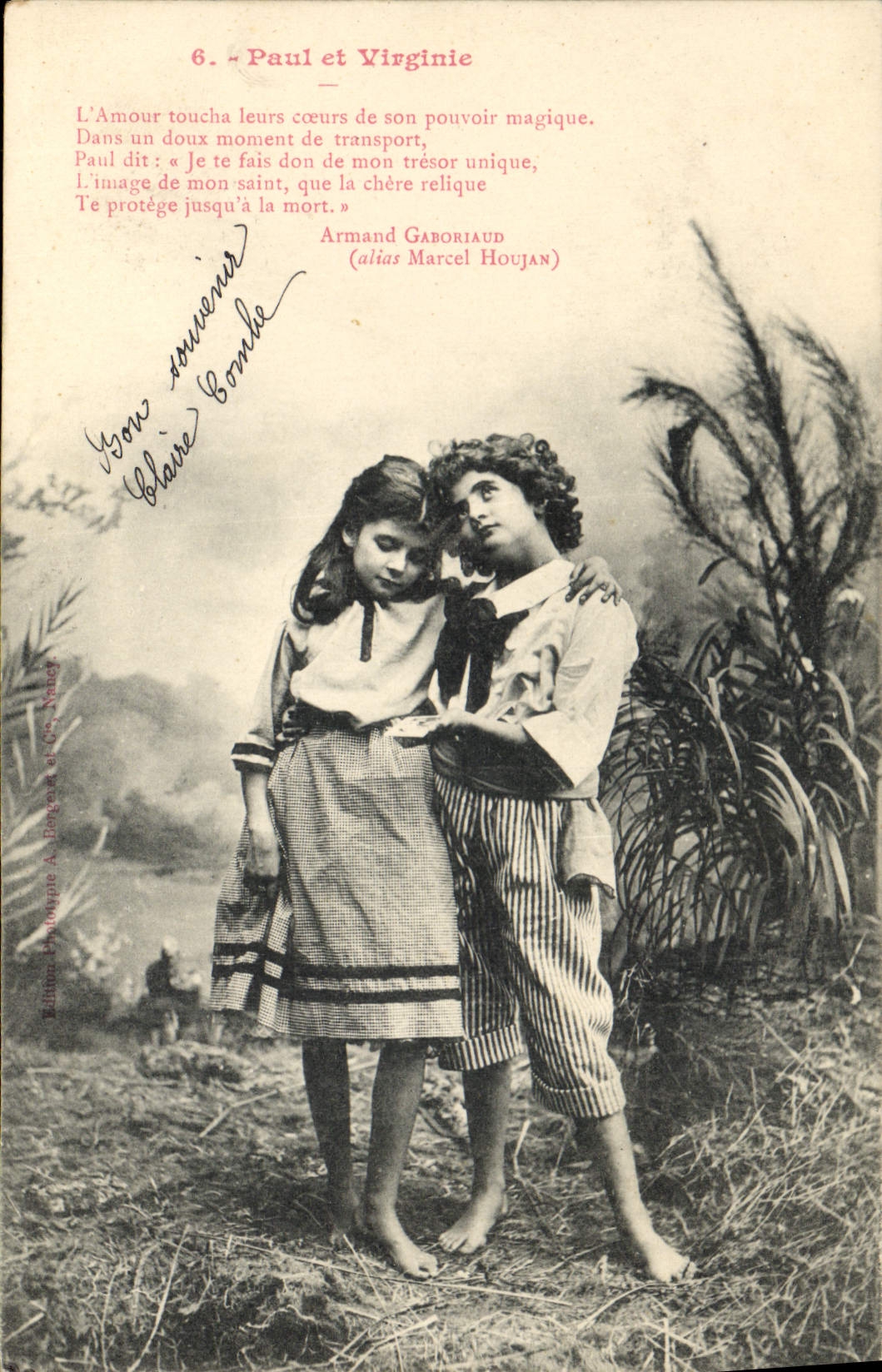 CPA Fantaisie Enfant Paul et Virginie