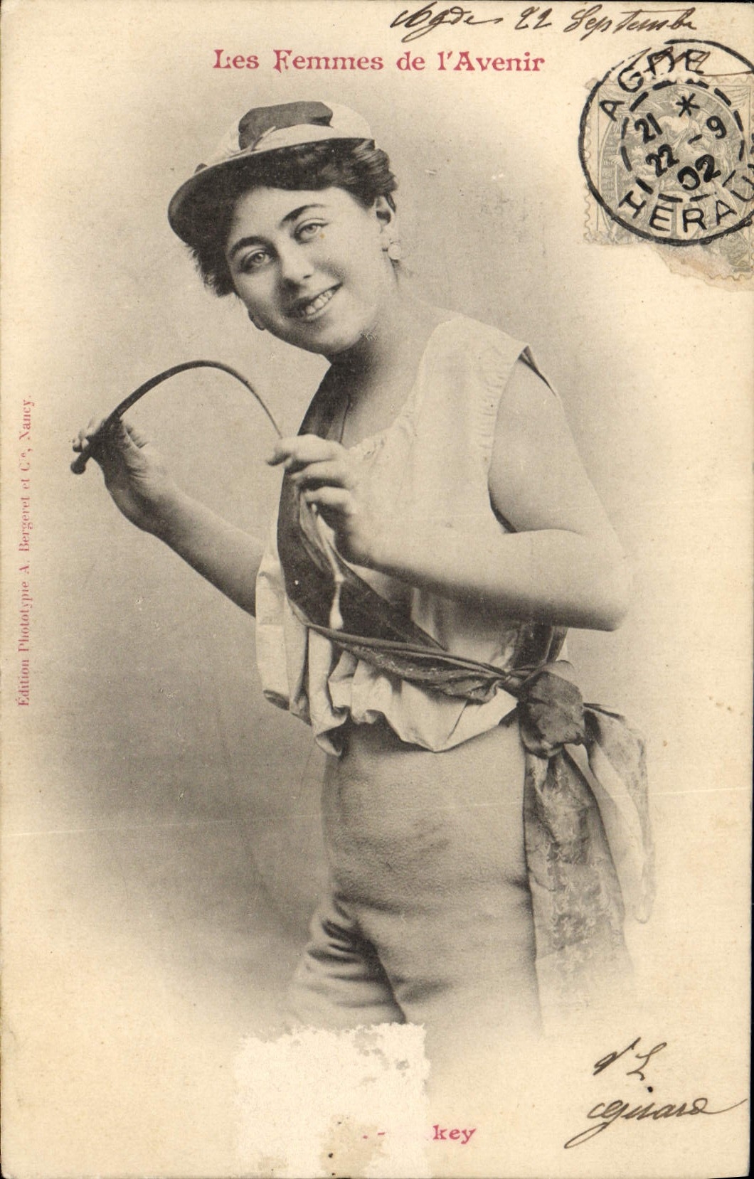 Vintage Postcard Imagination Woman women of the future