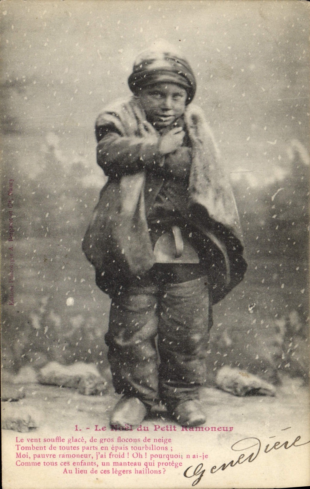 CPA Fantaisie Enfant Le Noel du Petit Ramoneur