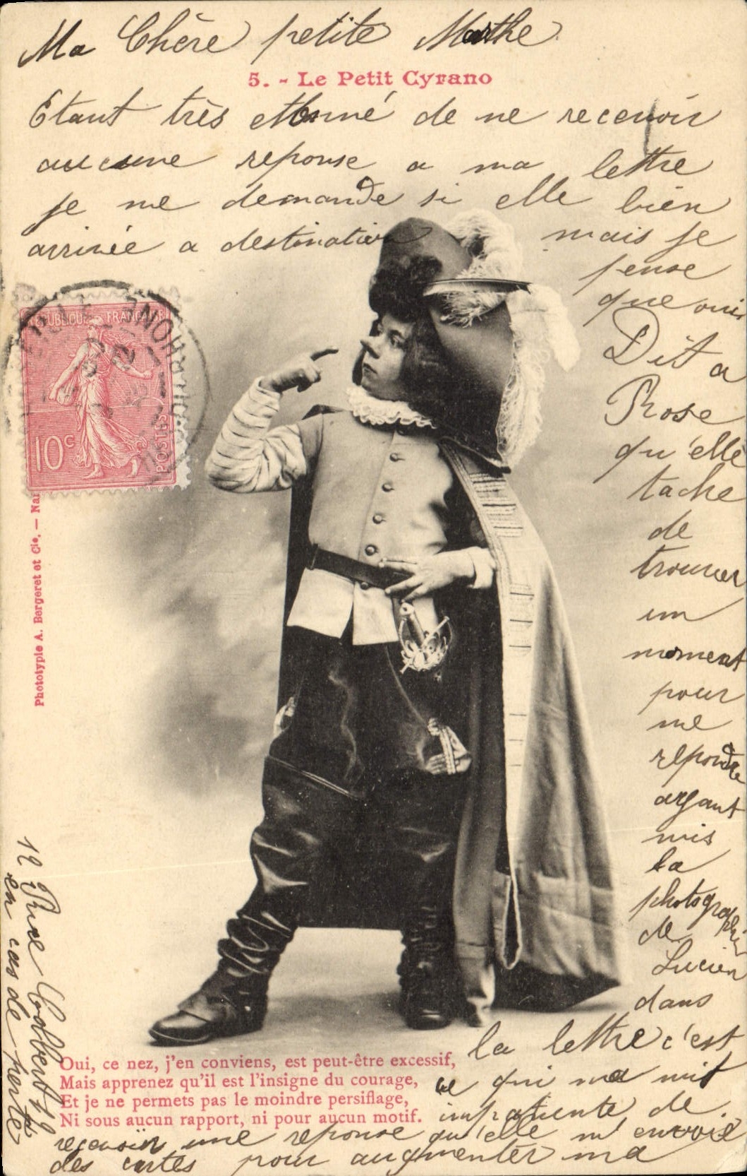 CPA Fantaisie Enfant Le petit Cyrano