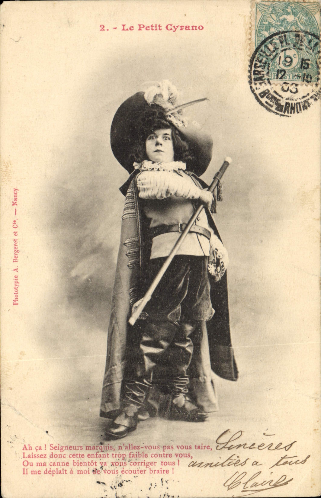 CPA Fantaisie Enfant Le petit Cyrano