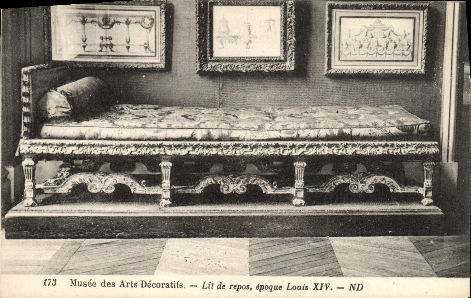 CPA Musee des Arts Decoratifs Lit de repos epoque Louis XIV