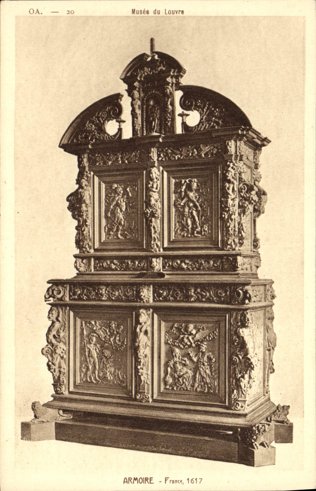 Postal Vagada del Louvre Armario Francia