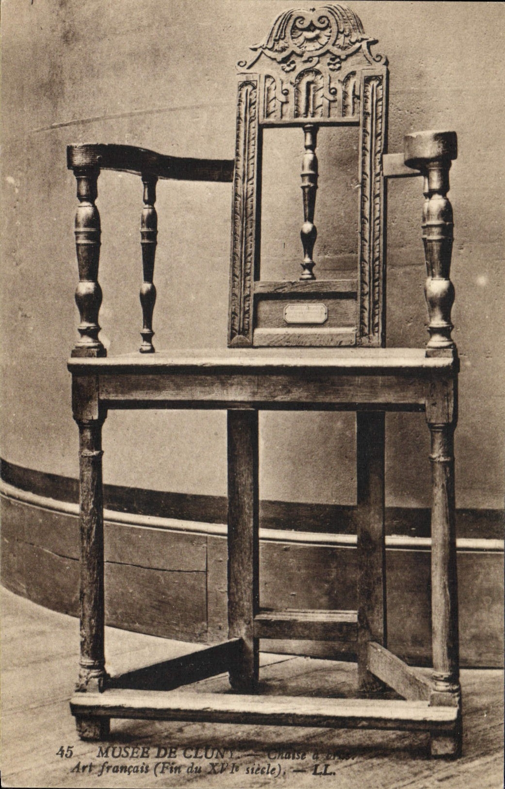 Vintage Postcard Museum of Cluny Chair