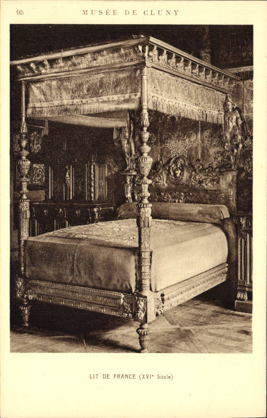 Vintage Postcard Musee of Cluny Reads France