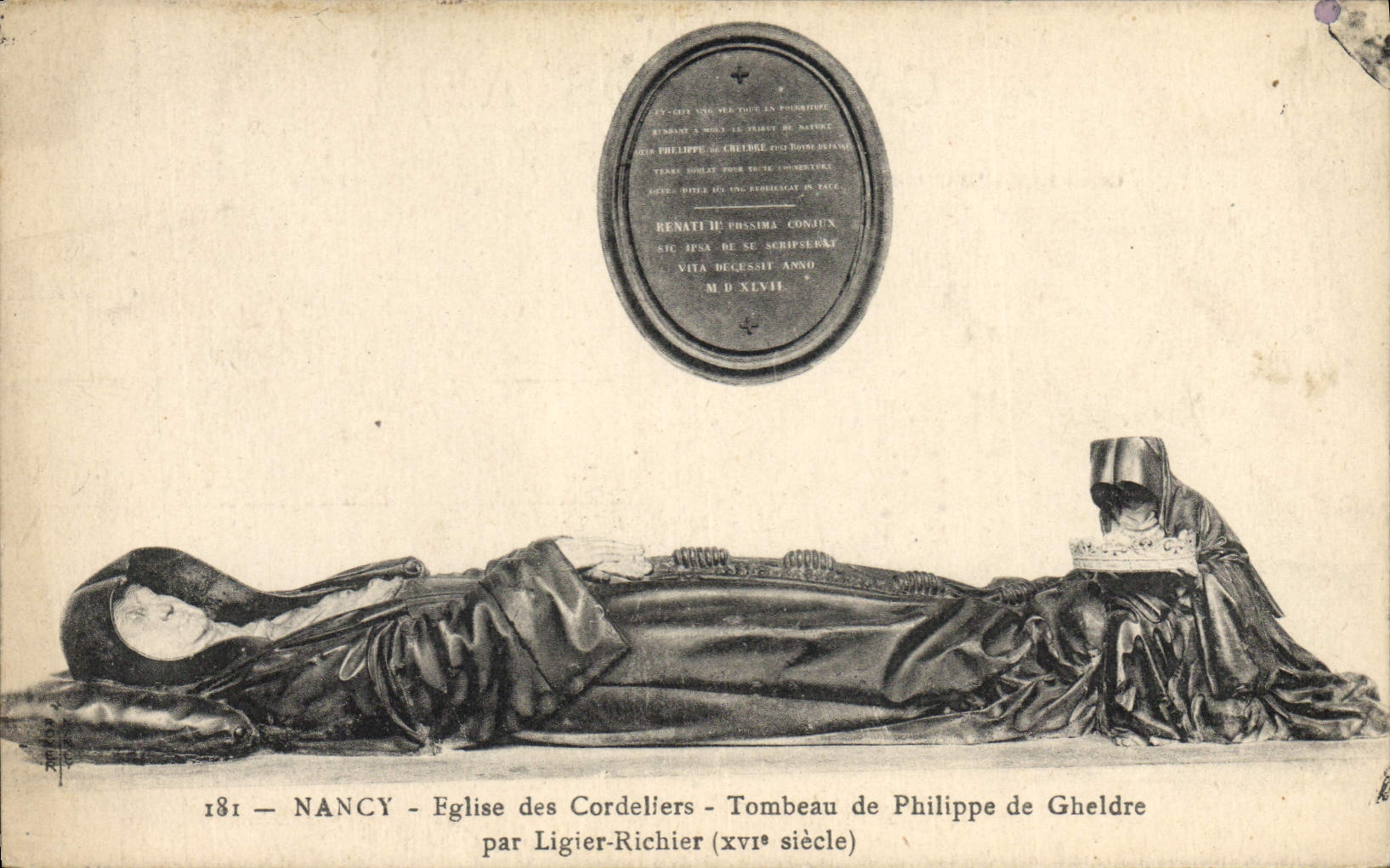 CPA Nancy Eglise des Cordeliers Tombeau de Philippe de Gheldre par Ligier Richier