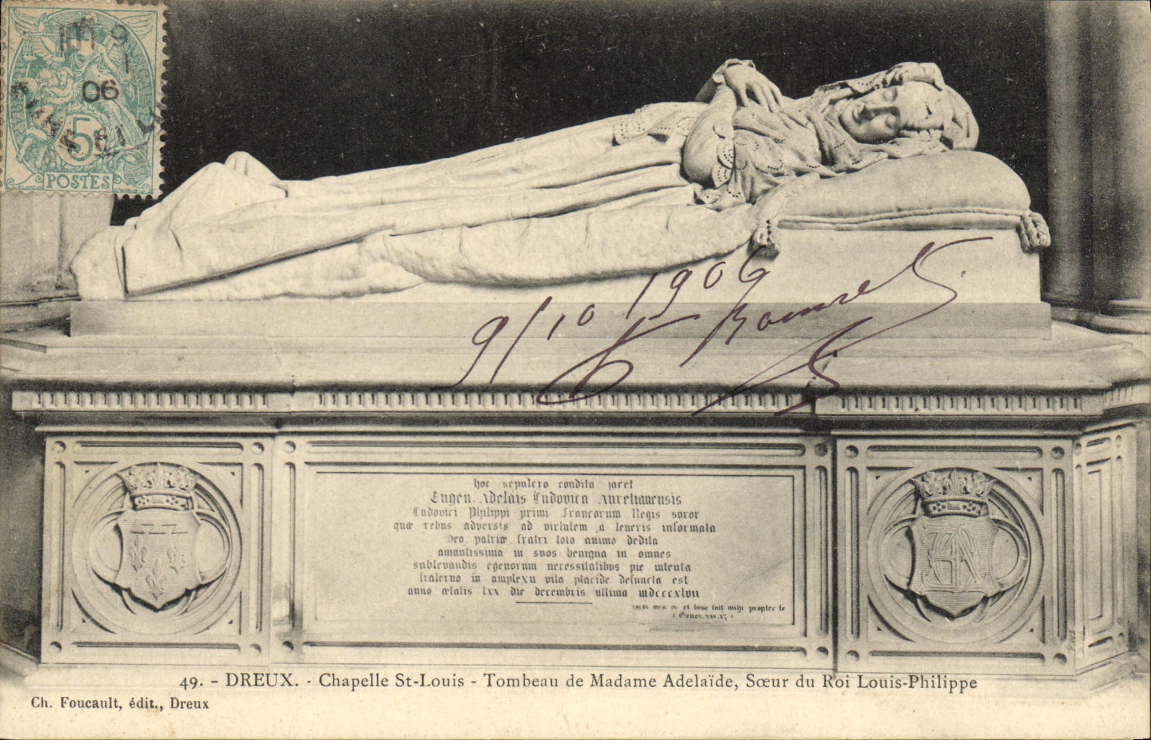 CPA Dreux Chapelle Saint Louis Tombeau de Madame Adelaide Soeur du roi Louis Philippe