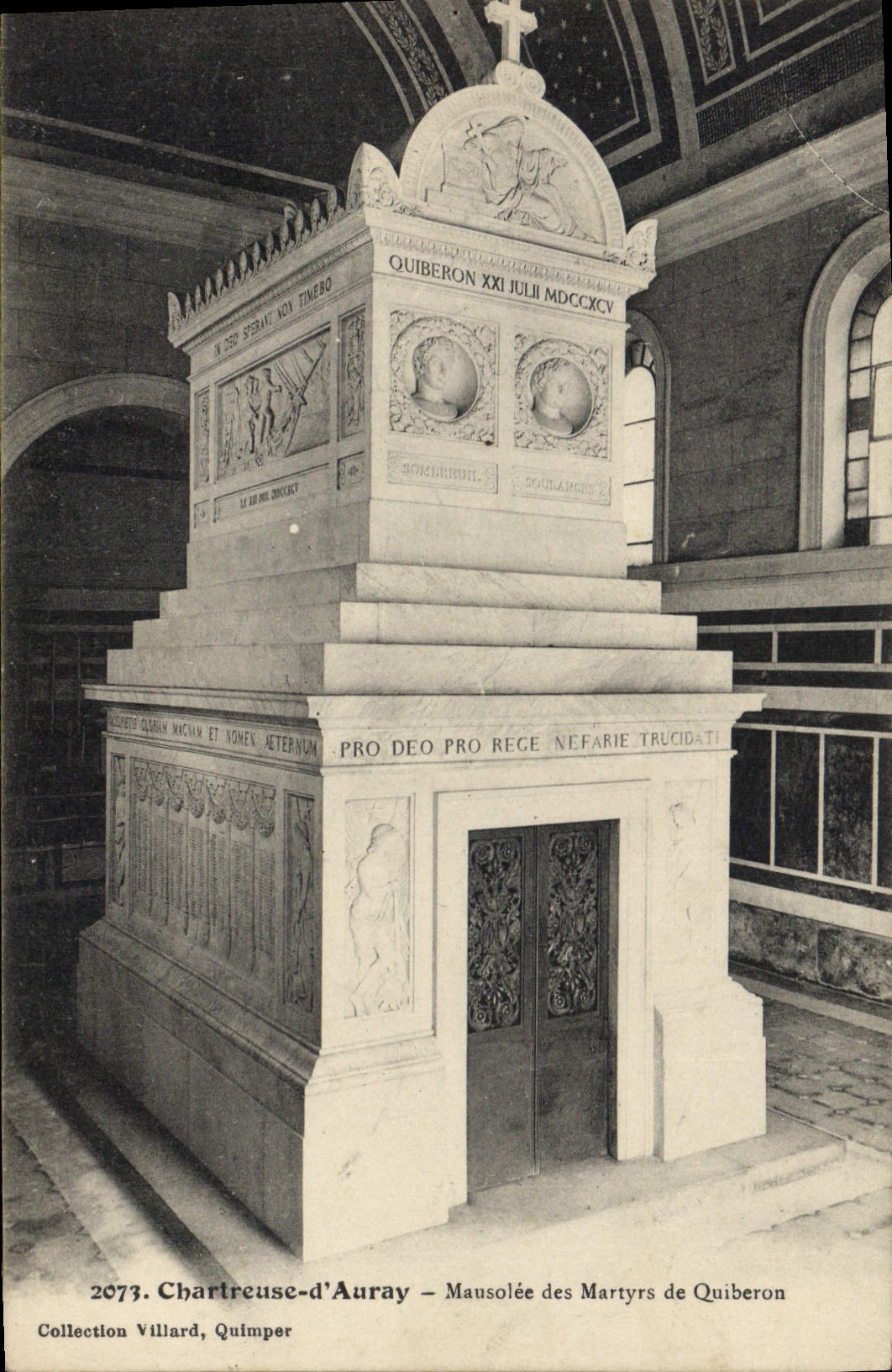 Vintage Postcard Charterhouse of Auray Mausoleum of the martyrs of Quiberon