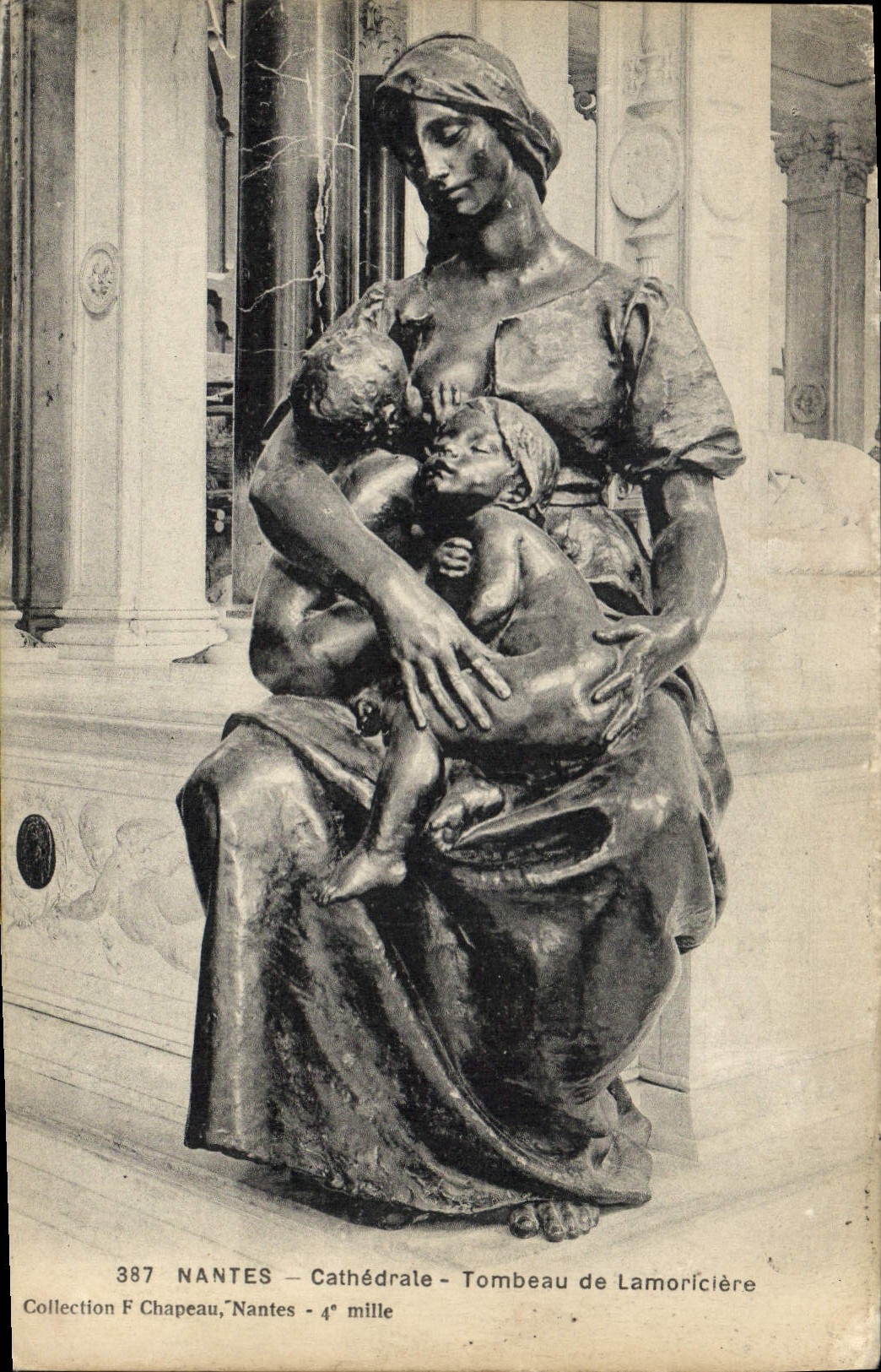 Vintage Postcard Cathedral Nantes Tomb of Lamoriciere