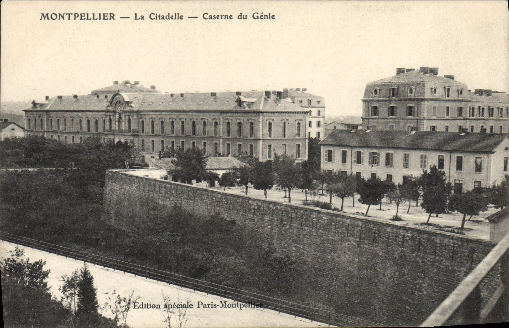 Postal Militaria Montpellier la ciudadela Cuartel de la Ingeniería