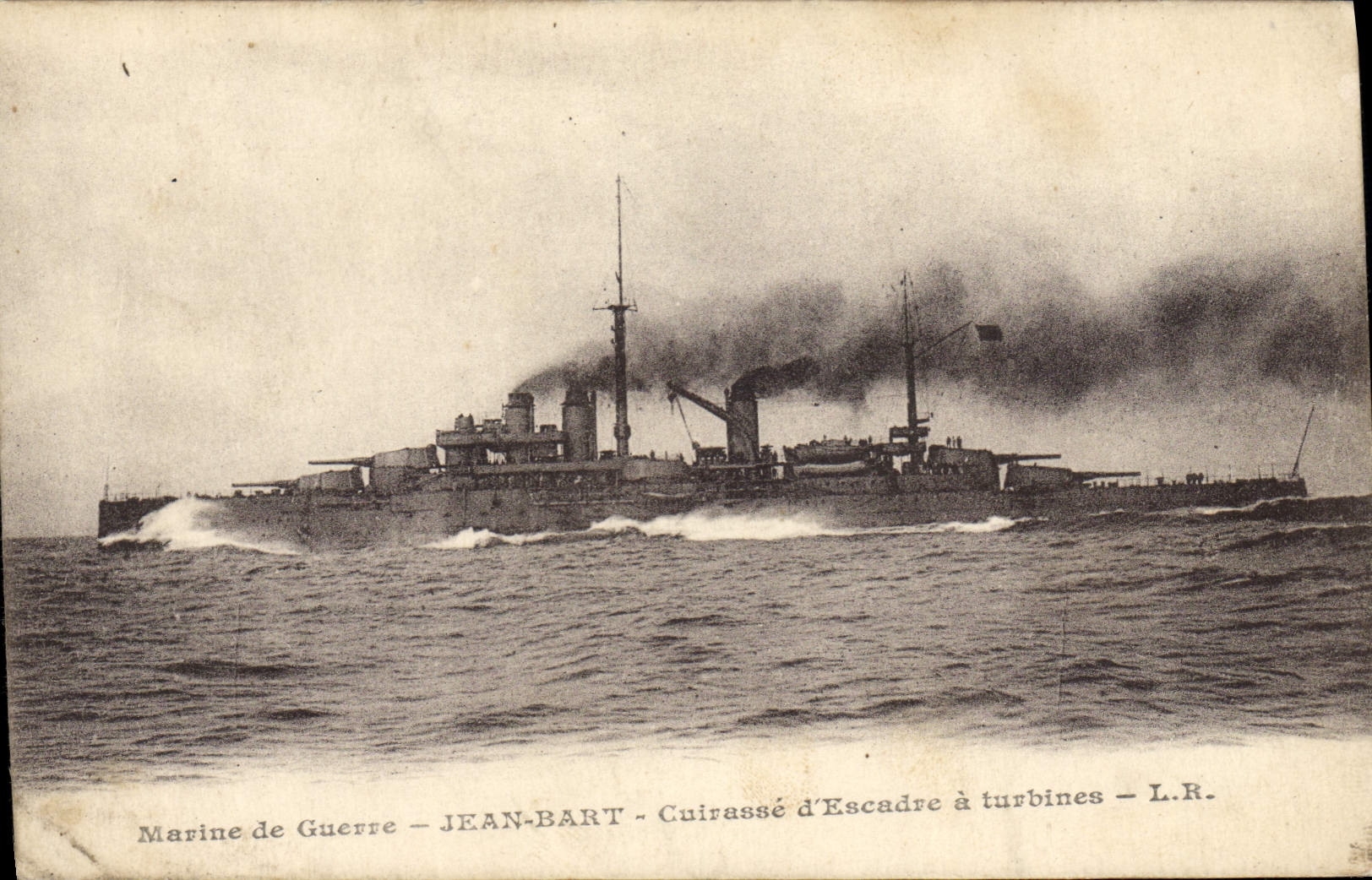 CPA Bateau Jean Bart Cuirasse d'escadre a turbines