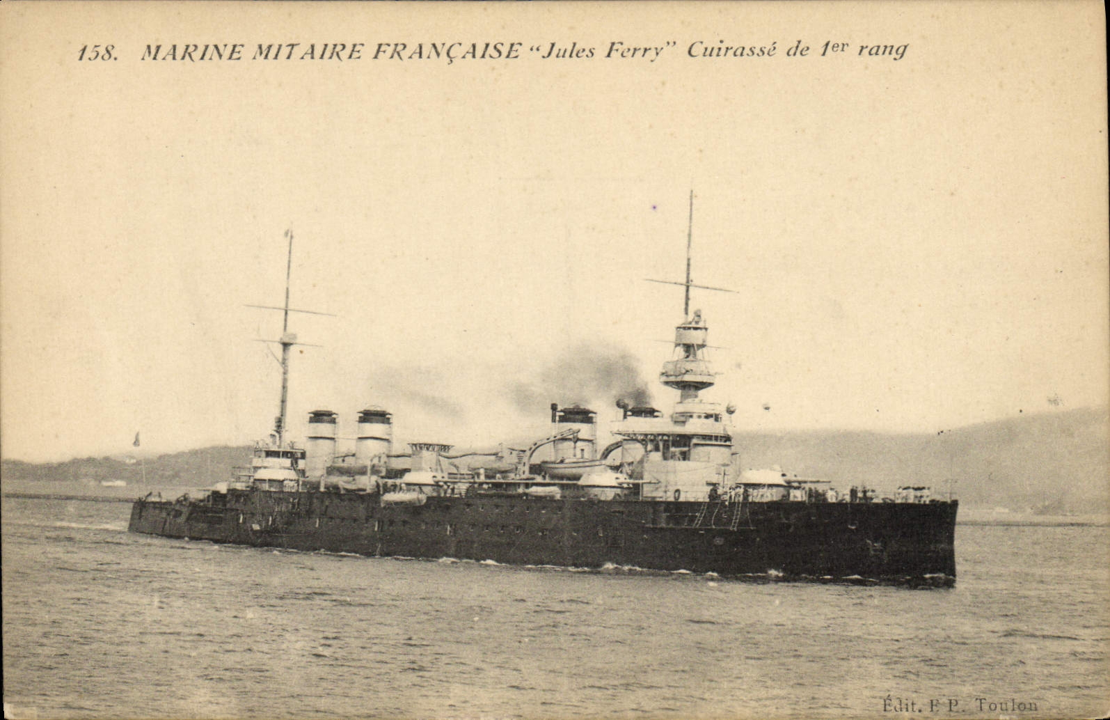 CPA Bateau Jules Ferry Cuirasse de 1er rang