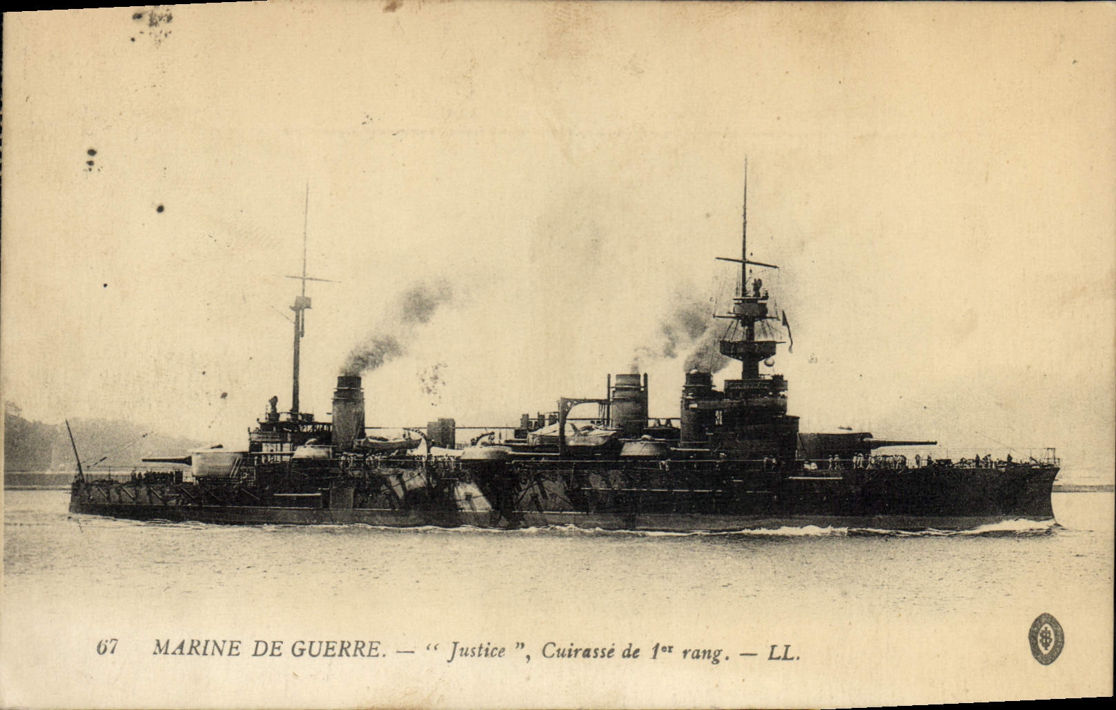 CPA Bateau Justice Cuirasse de 1er rang