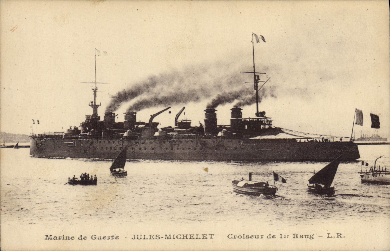CPA Bateau Jules Michelet Croiseur de 1er rang