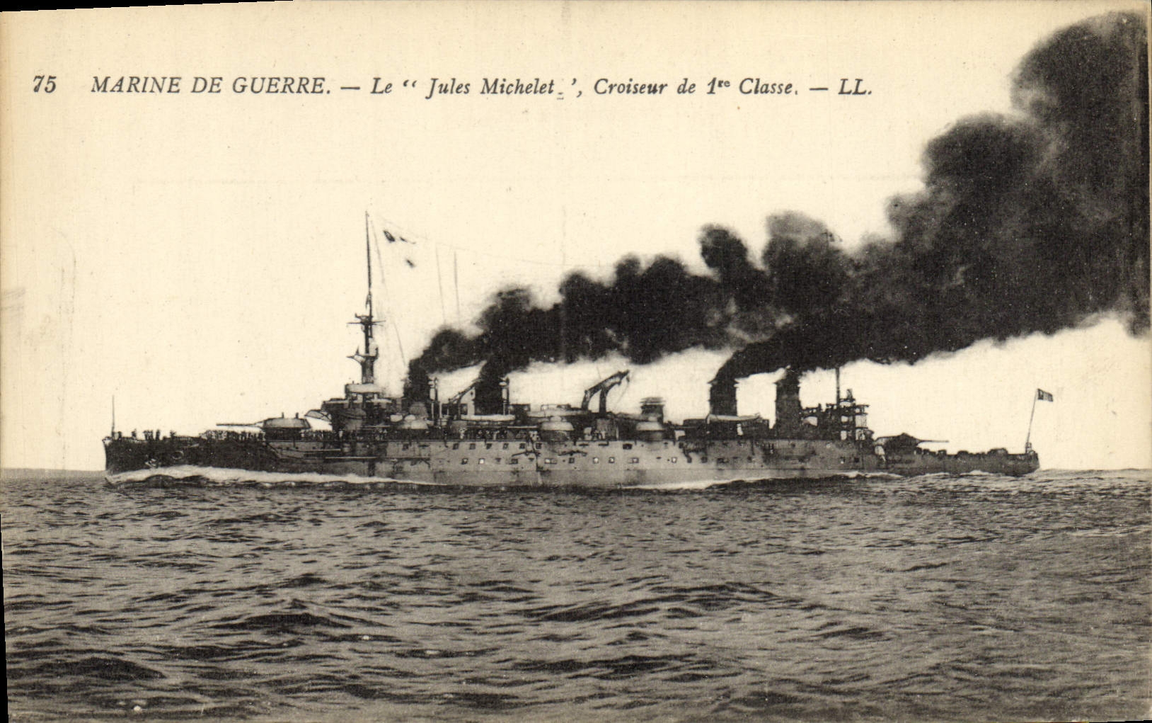CPA Bateau Jules Michelet Croiseur de 1ere classe