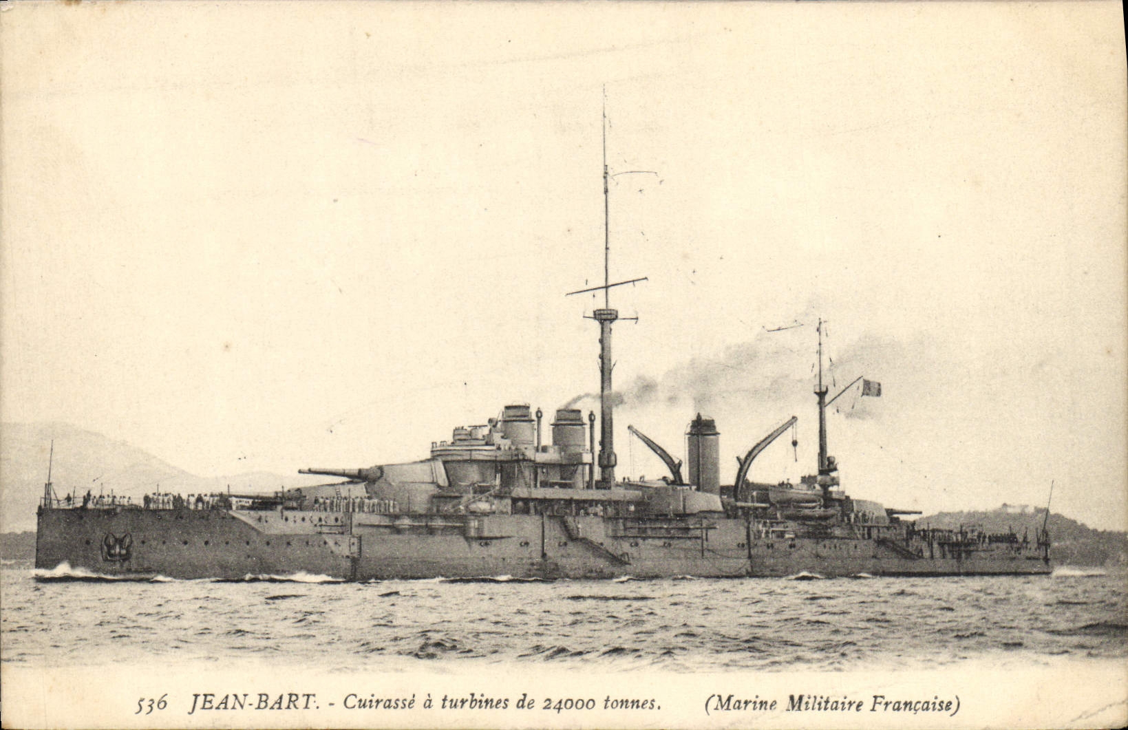 CPA Bateau Jean Bart Cuirasse a turbines 