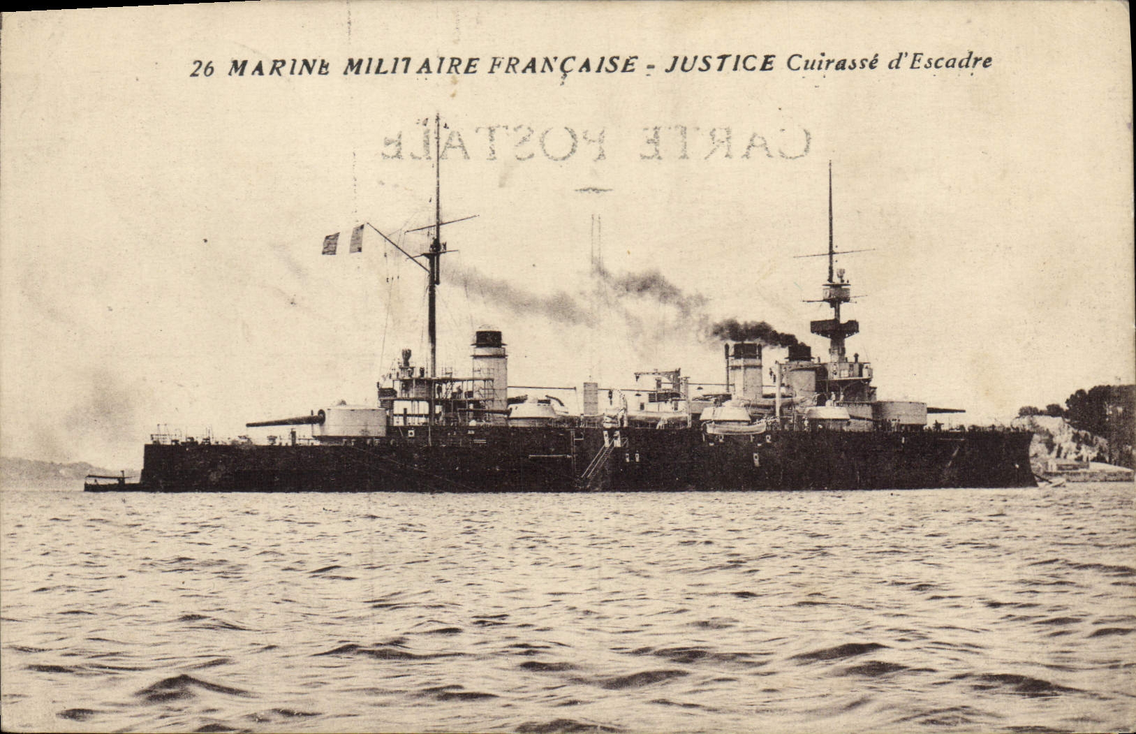 CPA Bateau Justice Cuirasse d'escadre