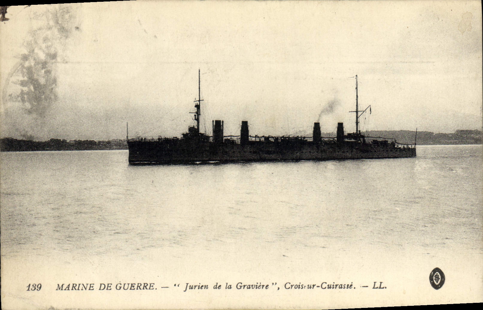 CPA Bateau Jurien de la Graviere Croiseur Cuirasse